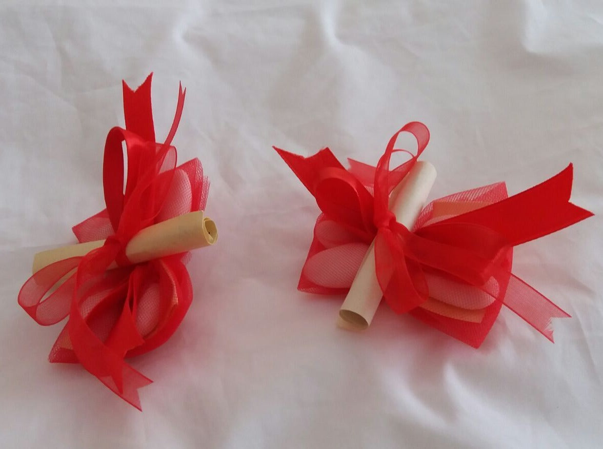 Bomboniera Laurea - Sacchettino in tulle con confetti e pergamena